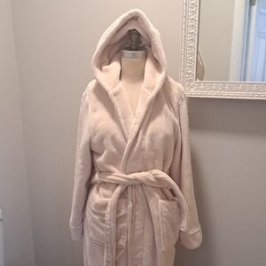 Hooded Plush Bath Floor Length Robe